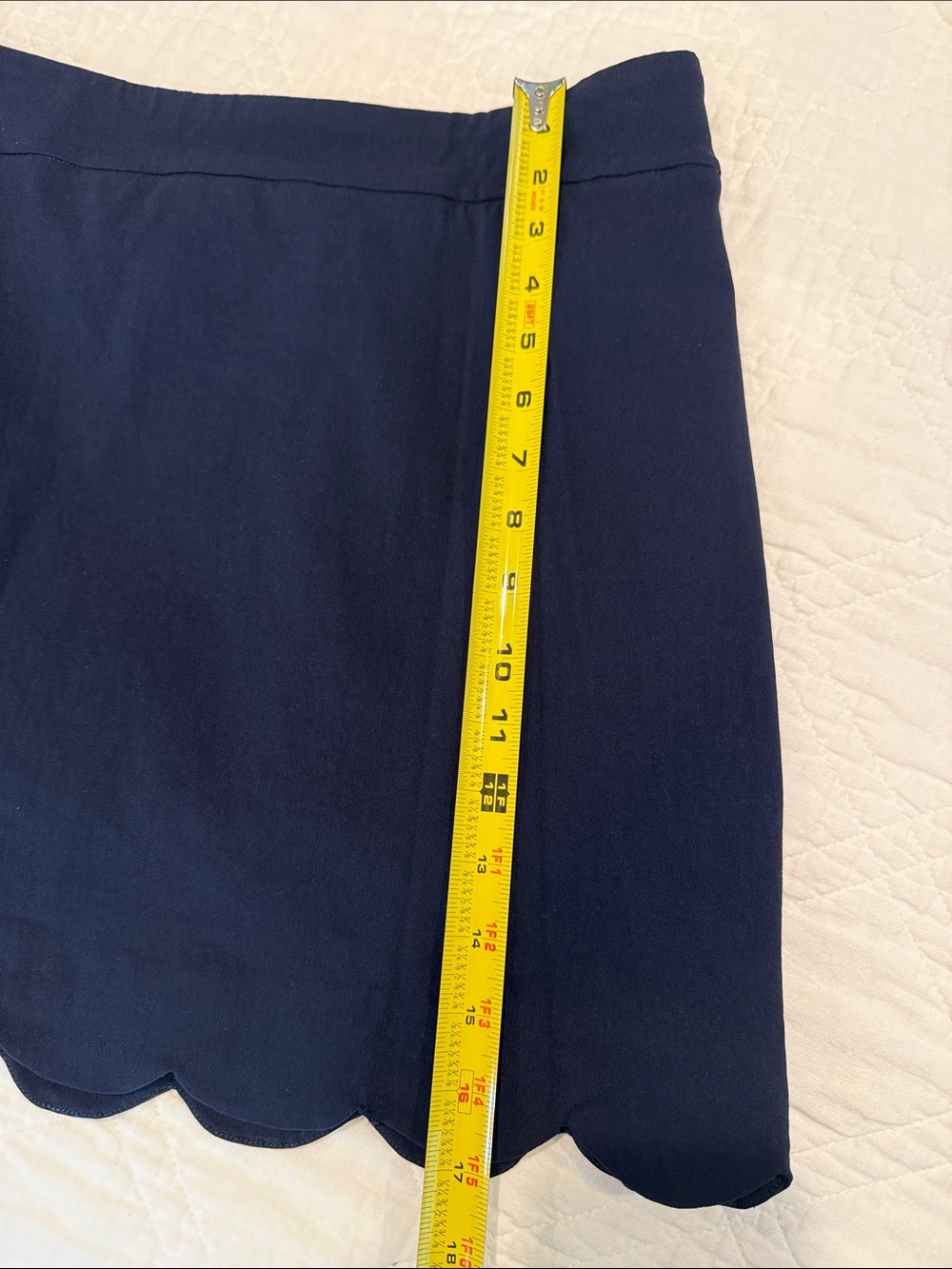 J. McLaughlin Navy Scallop-Hem Skort - Picture 10 of 11
